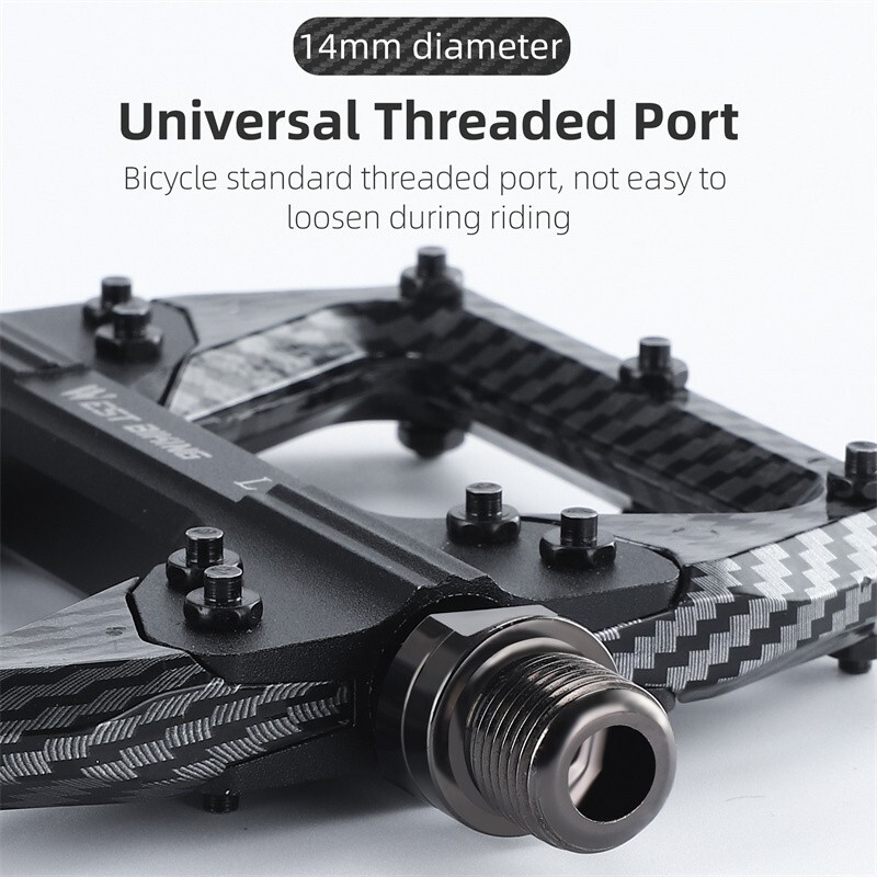 Aluminum Nylon Bicycle Pedals 3 Bearing Carbon Fiber Coating Cycling Bike Pedals