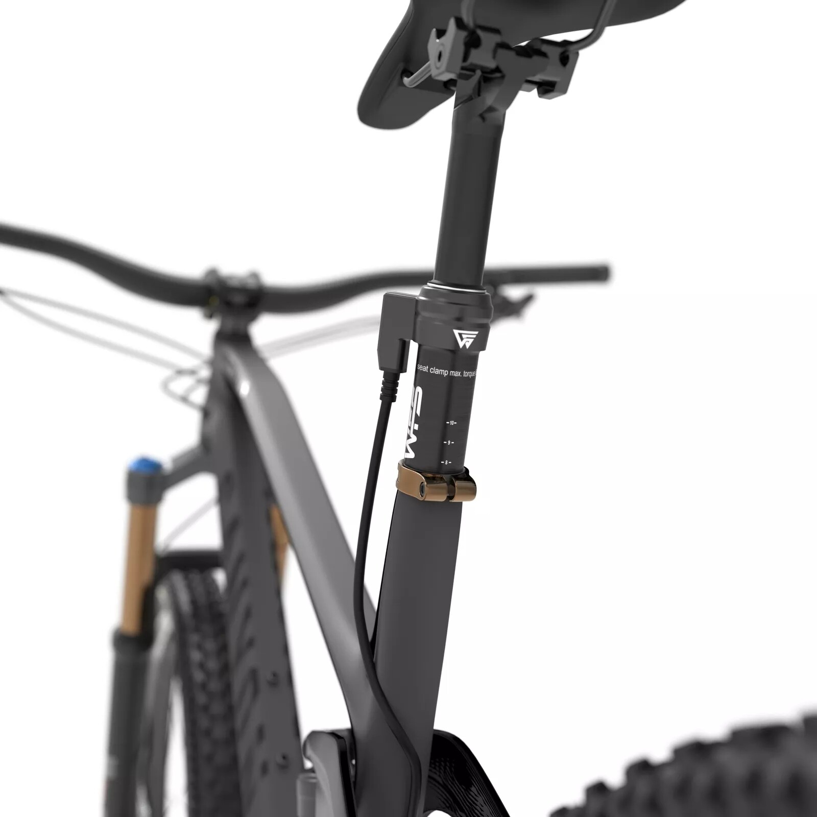WFS Flex Remote External Dropper Post 27.2X395mm Travel 110mm, Black