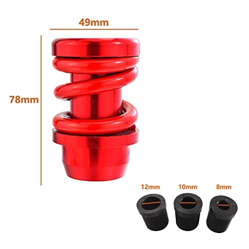 Spring Shifter Knob – Aluminium Alloy Gear Stick Head – Manual – Red & Red
