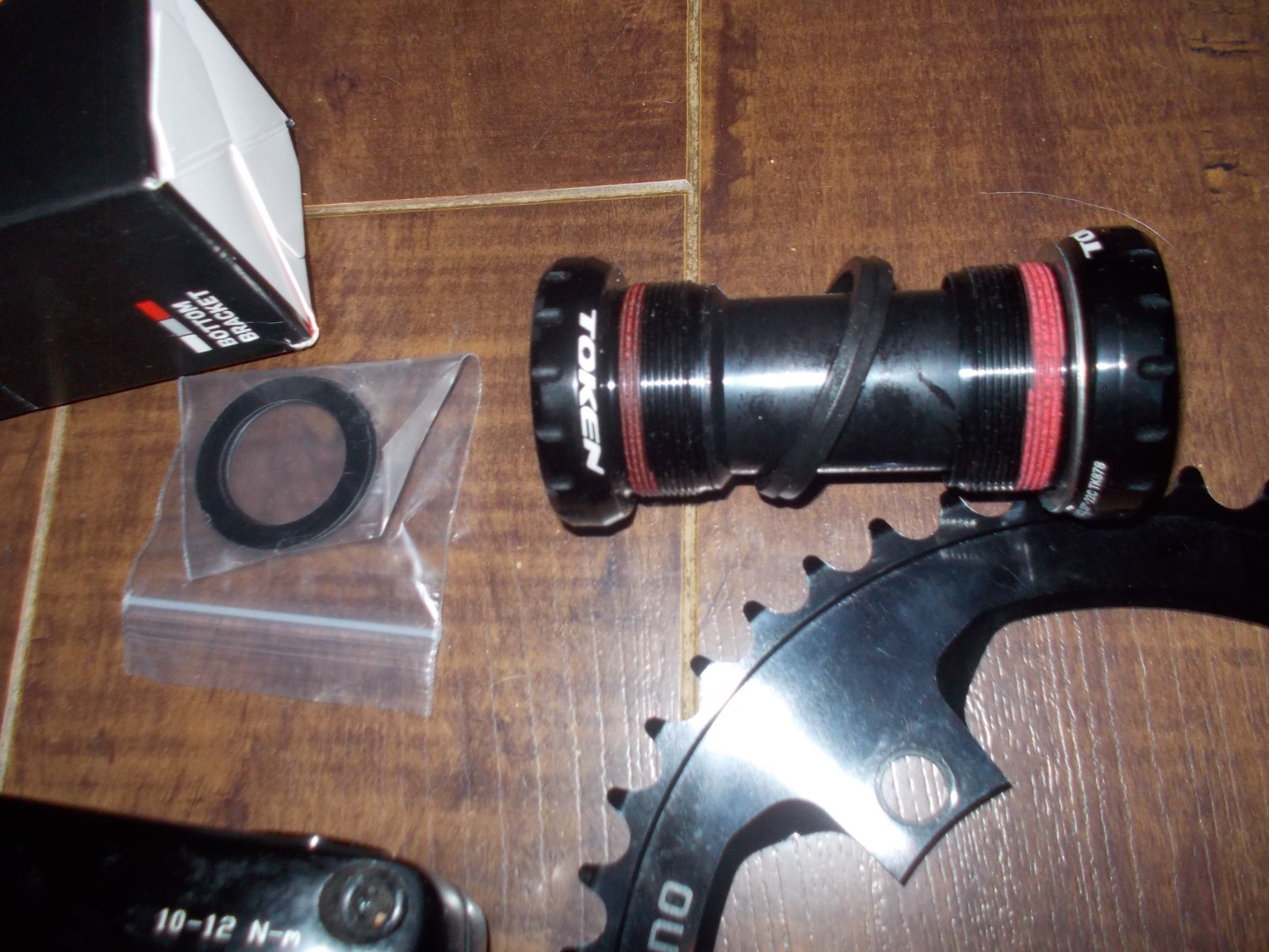 PROMAX HF-2 Hollow complete crankset 177.5 w New bb & 44t DXR black chainring