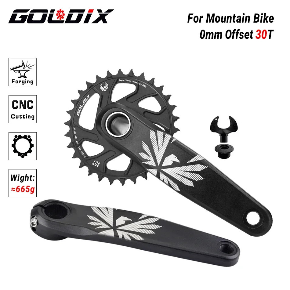 MTB Crankset 170/175mm 30T-38T Direct Mount 0mm Offset Bike Crank Alloy