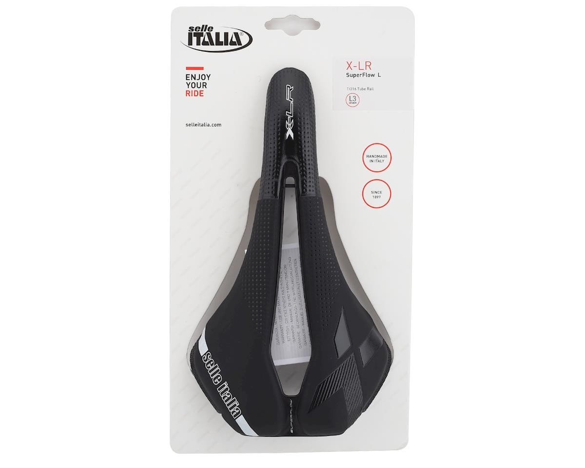 Selle Italia X-LR TI 316 Superflow Saddle (Black) (Titanium Rails)