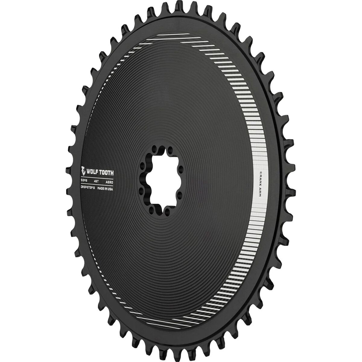 Wolf Tooth Components SRAM Compatible Direct Mount Aero Chainring Black, 8-Bolt,