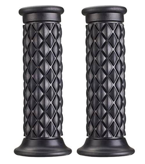 Motorcycle Hand Grips with Bar End Cap, Non Slip Rubber Handlebar Thruster