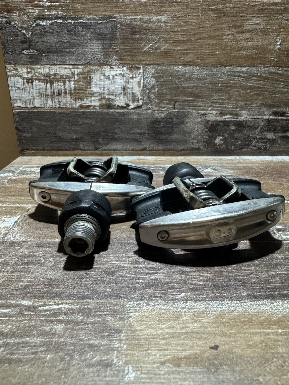 Crankbrothers SPD Compatible Clipless Bike Pedals Pair Black/Silver 9/16 in Axle