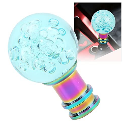 Gear Shift Knob, Universal Acrylic Transparent Bubble Shifter Head Light Blue