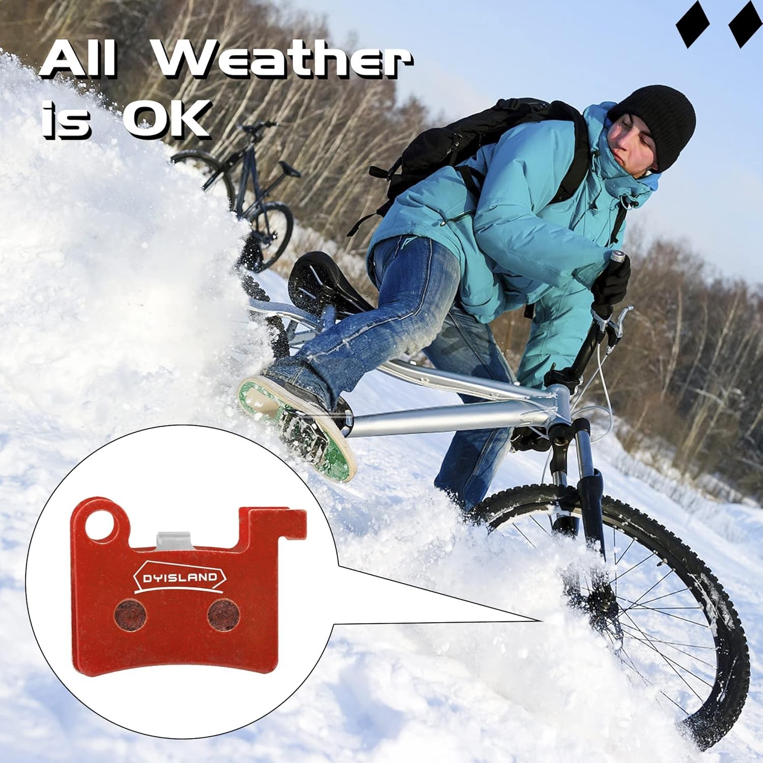 MT600 Electric Bike Disc Brake Pad Two Pairs, Suitable for LD-200PLUS LD4X-60…