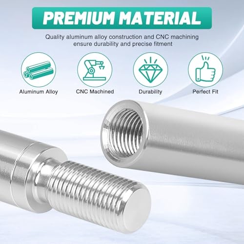 10 Inch Shifter Extension, M10x1.25 Gear Shift Knob Extender 10 Inches Silver