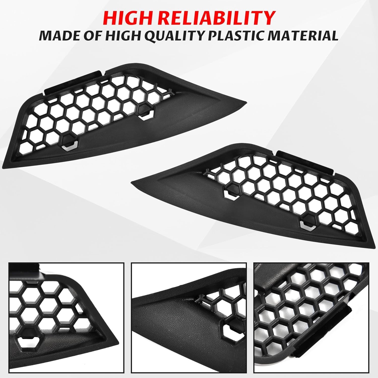 Full-Grille Protection Inserts for All Can-Am Ryker Models – Black ABS Design