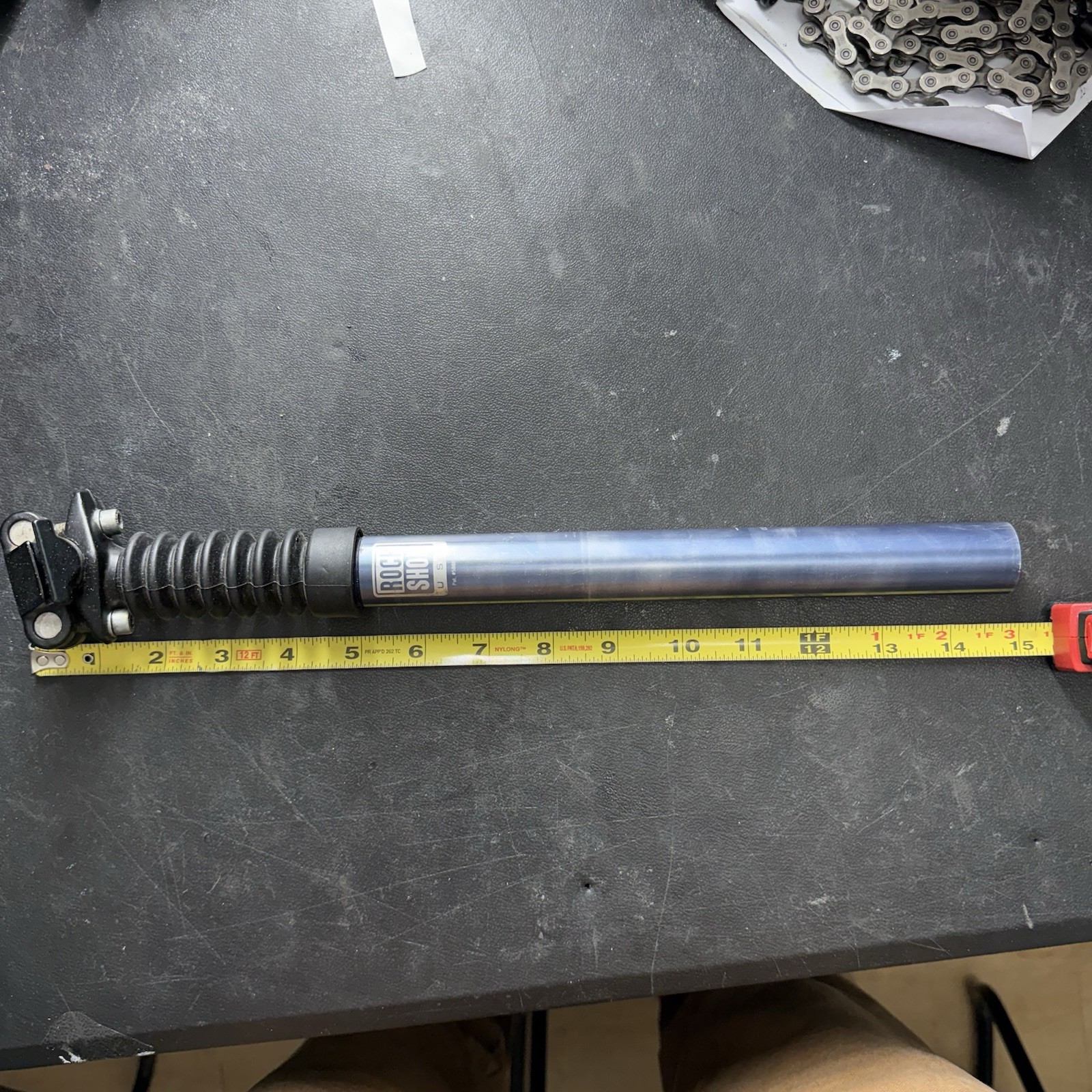 Rock Shox Suspension Seatpost 27.2mm, 350mm, Blue/Gray, Made in USA