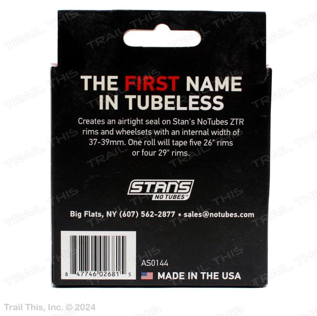 Stan’s NoTubes Yellow Tubeless Bicycle Wheel Rim Tape 39mm x 10 Yard Roll