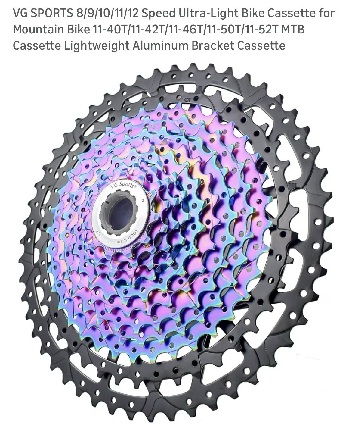 VG Sport Rainbow Oil Slick Cassette Mountain Bike 11-40T