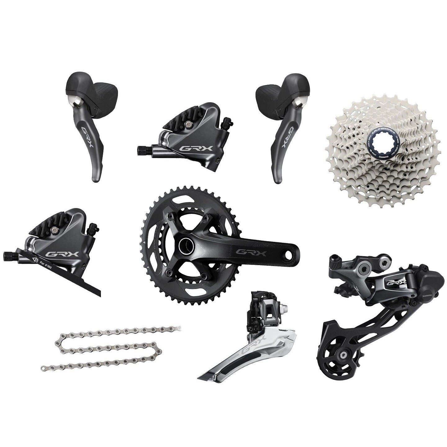 New Shimano GRX RX810 2×11-Speed Full Gravel Groupset W/FC-RX600 Crankset 46-30T