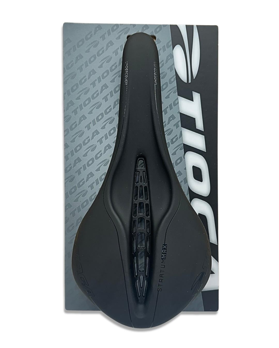 Tioga Undercover Stratum MAX Bike Saddle Steel Rails 285x143mm Black 325g