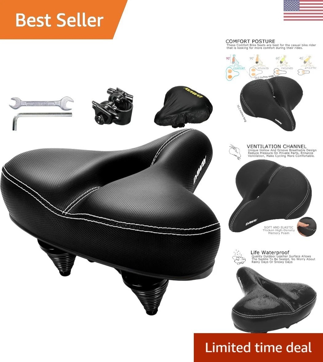 C30 Oversized Bike Seat with Memory Foam – Comfort for Peloton & Mountain Bikes