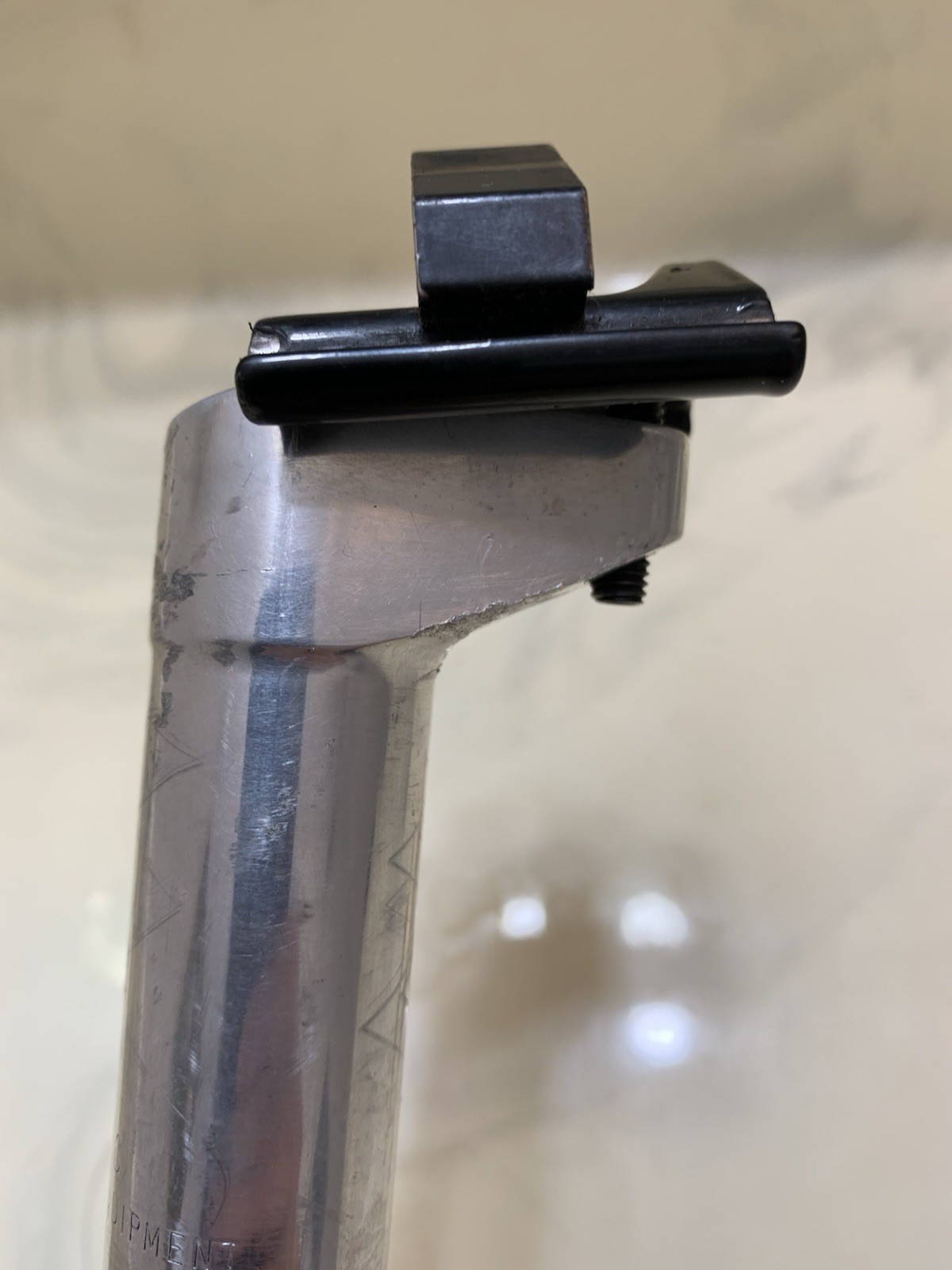 Vtg 1990s 27.2 American Classic Seatpost 20mm Setback Silver/Black 255mm Tilt