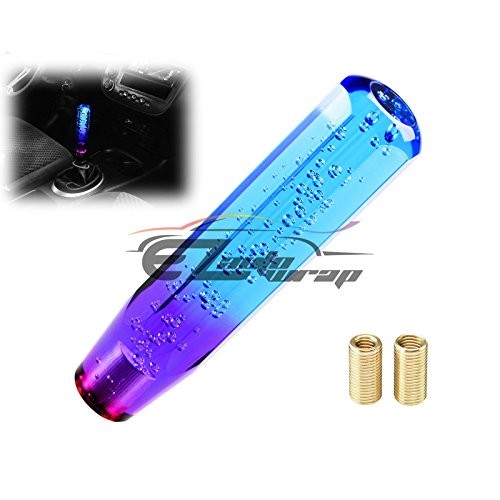Shift Knob Stick Crystal Transparent Bubble Purple Blue Throw 20cm Blue Purple
