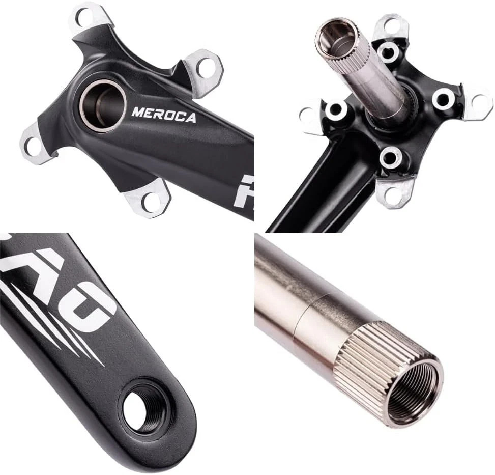 DFNWSSS Mountain Bike Crankset 40T MTB Crankset, 170mm Hollow Integrated 40T