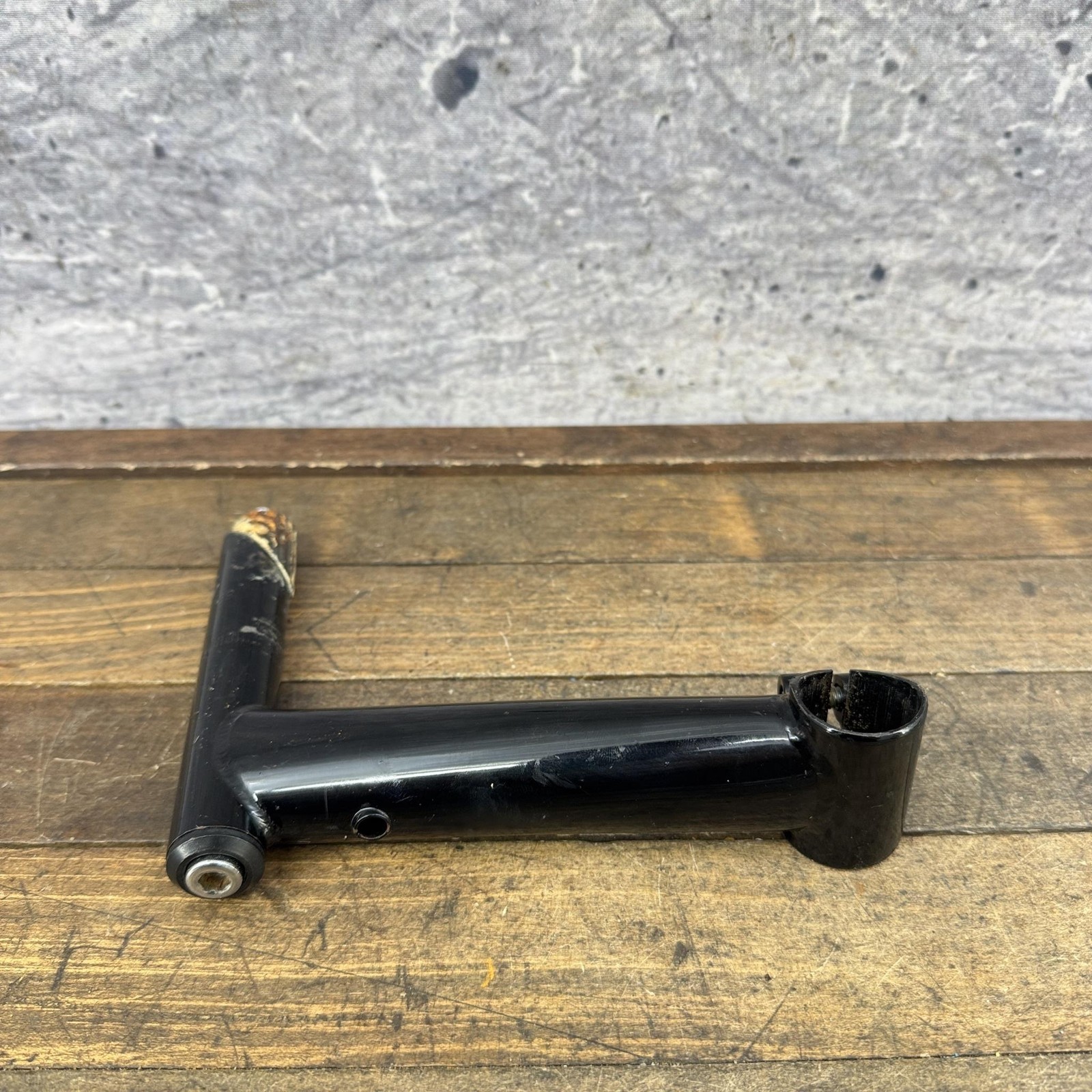 Vintage Quill Bike Stem Black 25.4 Clamp 22.2 Quill CRMO Steel MTB 150 1989