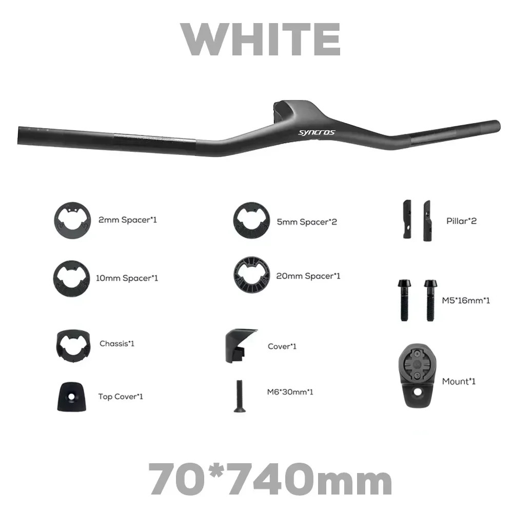 -40 Degrees 740MM Full Carbon Fibre MTB Bicycle Integrated Cockpit Handlebar