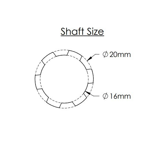 QS165 60H V3 Sprocket 14T 520 Pitch 20mm x 16mm Spline *Extra Strong*