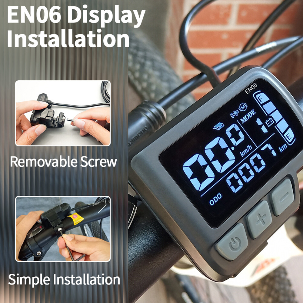 Electric Bicycle 24V/36V/48V EN06 LCD Display with SM/WP Plug For E-Bike Parts