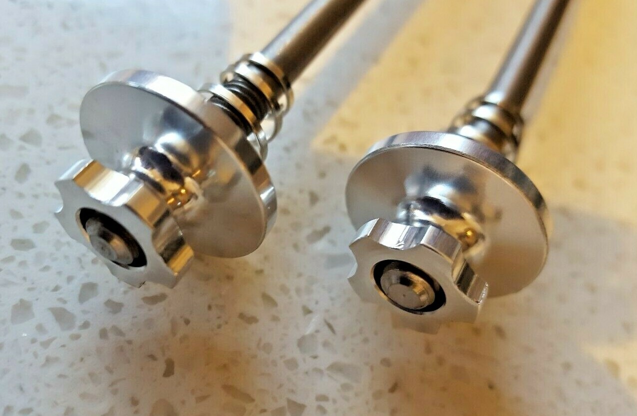 SKEWERS, Titanium & Alloy, «AEROZINE» 45 g, a pair, Quality, Strong & SILV Anod.