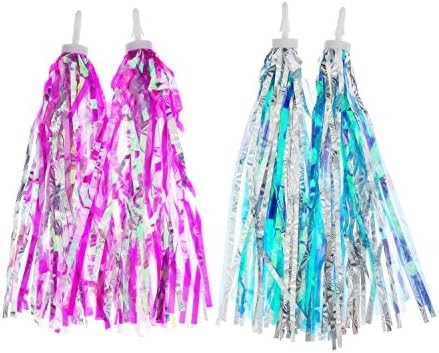 2 Pairs Bicycle Tassel Ribbon Bike Handlebar Scooter Streamers