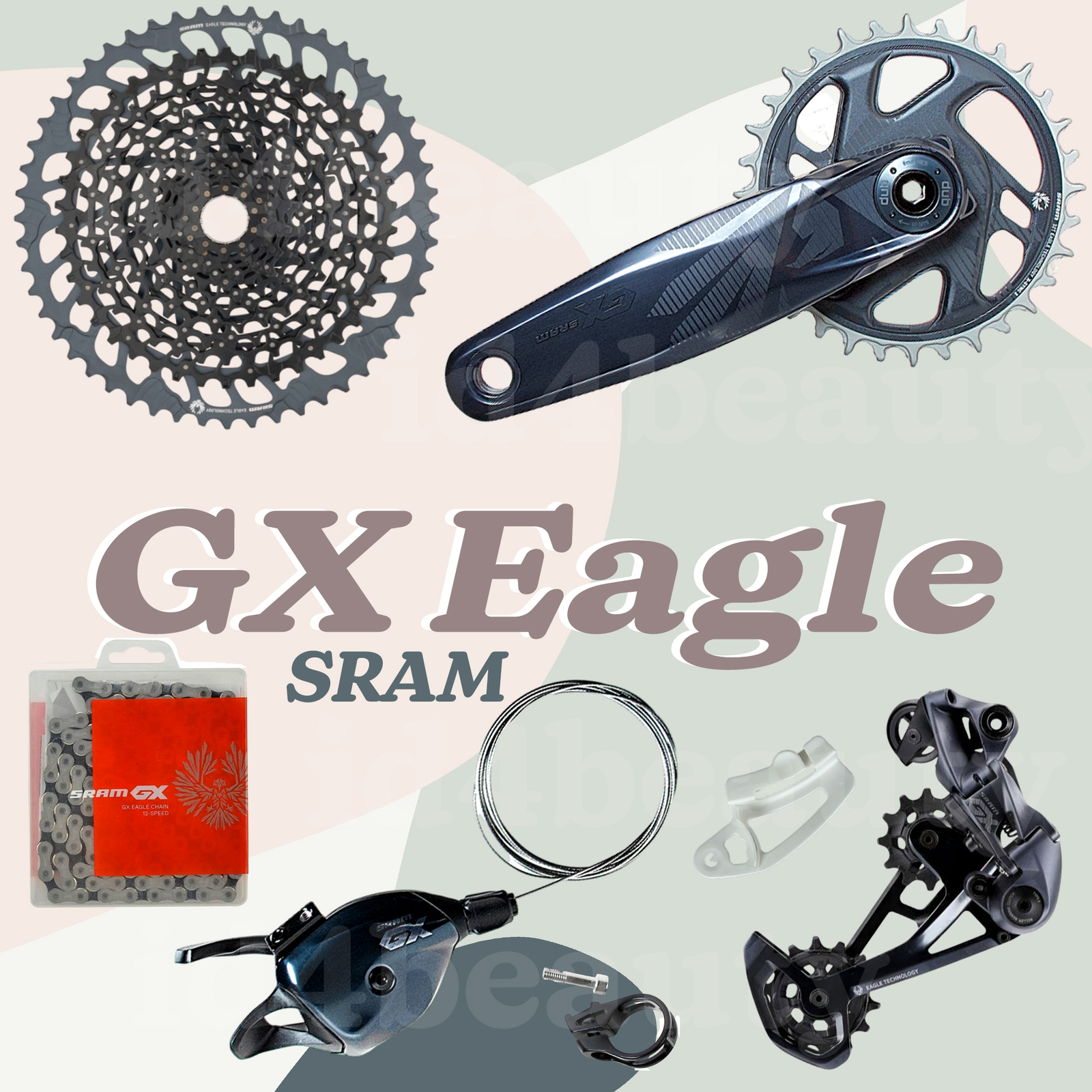 SRAM GX Eagle 1x12spd crankset cassette shifter derailleur chain 5pcs GroupSet