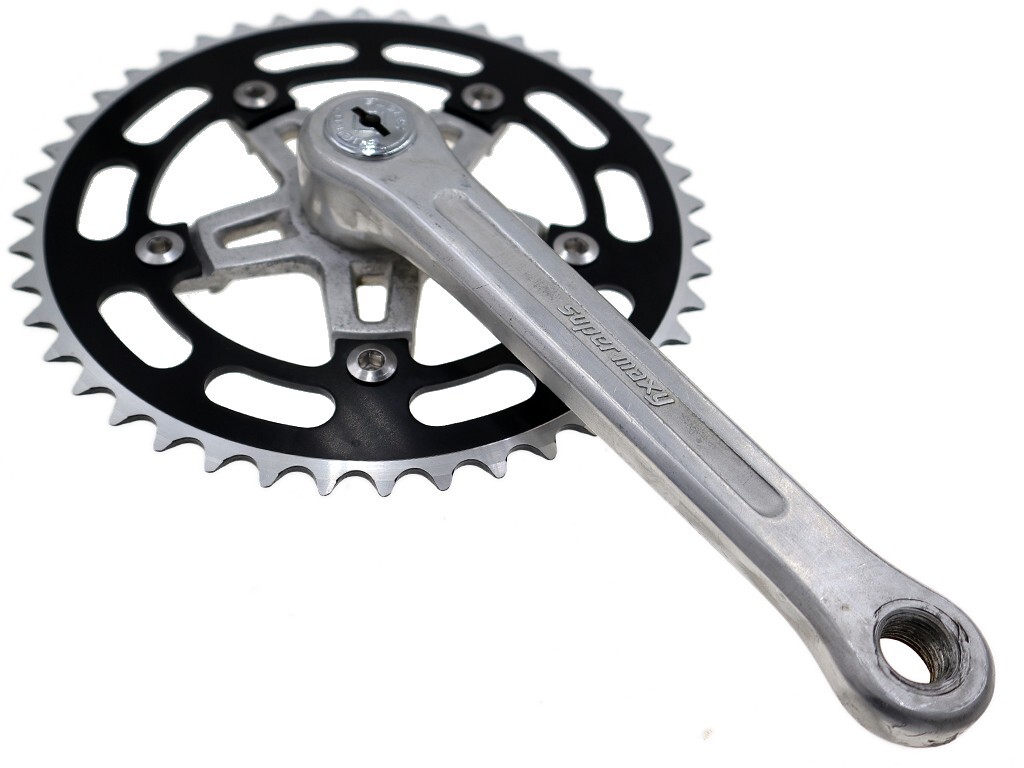 Vintage Sugino super maxy Old School BMX Cranks w/44t Chainring & Tange BB 170mm