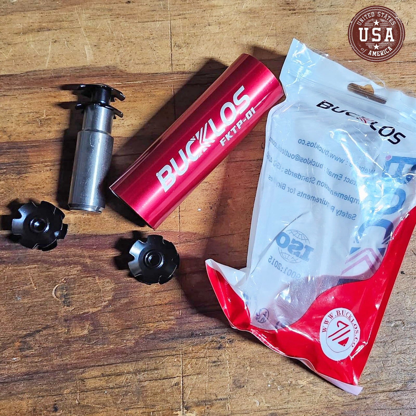BUCKLOS Bike Fork Star Nut Setting Install Tool with Free Star Nuts and Spare