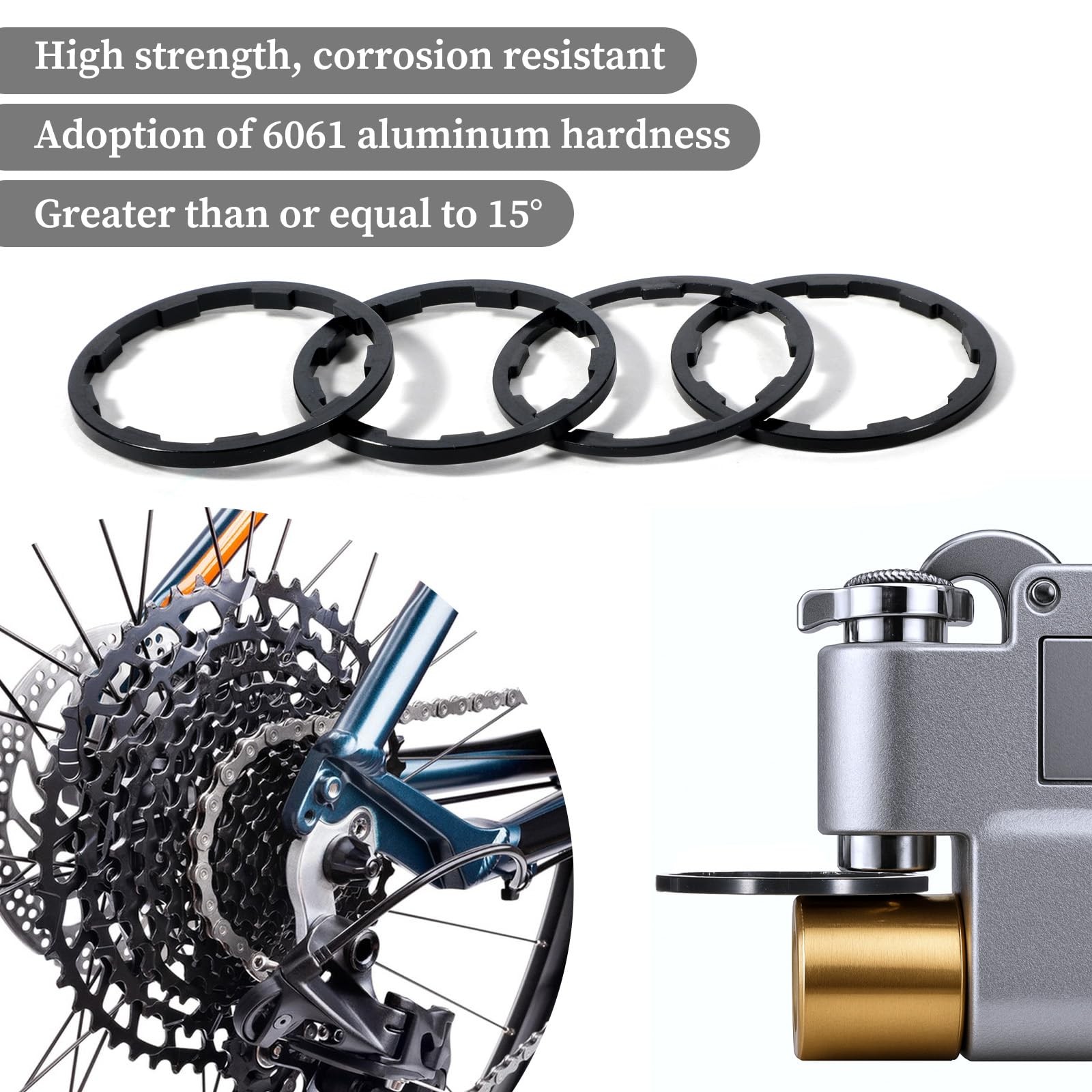 8 Pcs Headset Spacers for Bike Cassette, Bicycle Bottom Bracket Spacer 7/8/9/…