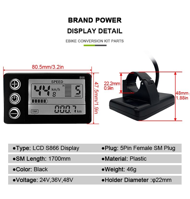 36V 48V 15-35A E-bike Controller Kit with Display for Electric Bike Parts