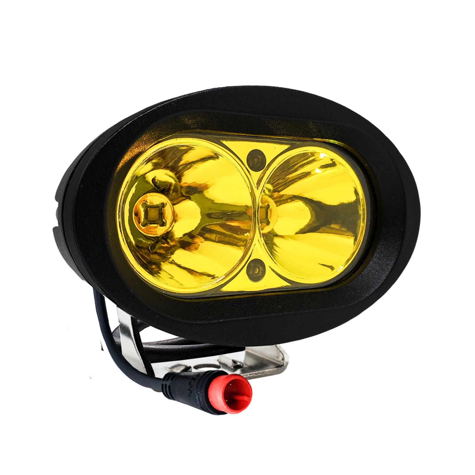Fluorescent Yellow LED Headlight 2-Pin Julet Plug Lectric Aventon Juiced E-Bikes