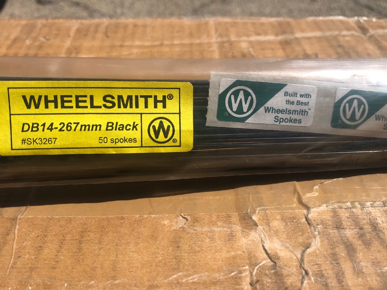 Wheelsmith DB14-267mm Black Double Butted Spokes Bag of 50