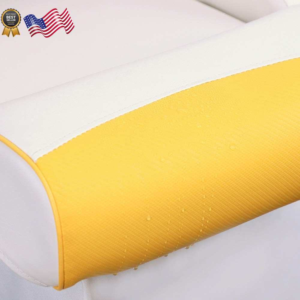 MSC Captain Boat Seat (White/Yellow) FREE SHIPPING USA ONLY