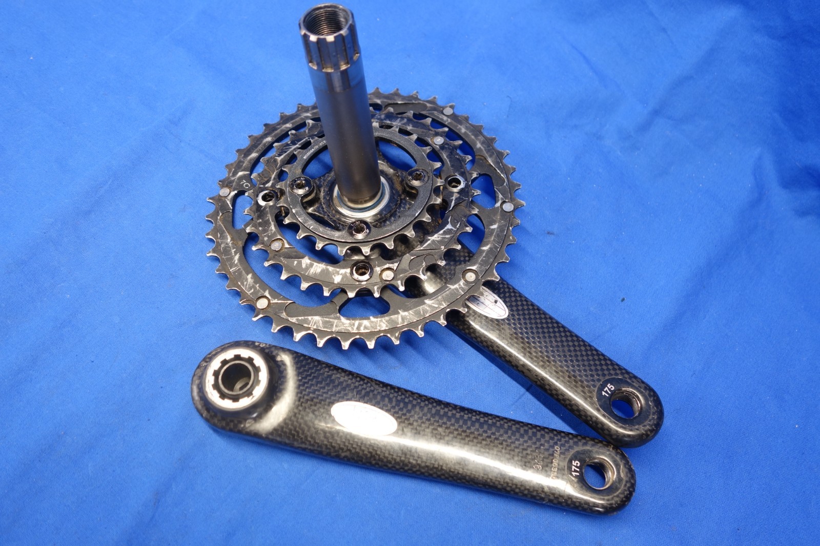 FSA Pro Team Issue Carbon Mountain Bike Crankset, 3 x 10 Spd, 44/32/22t, 175mm