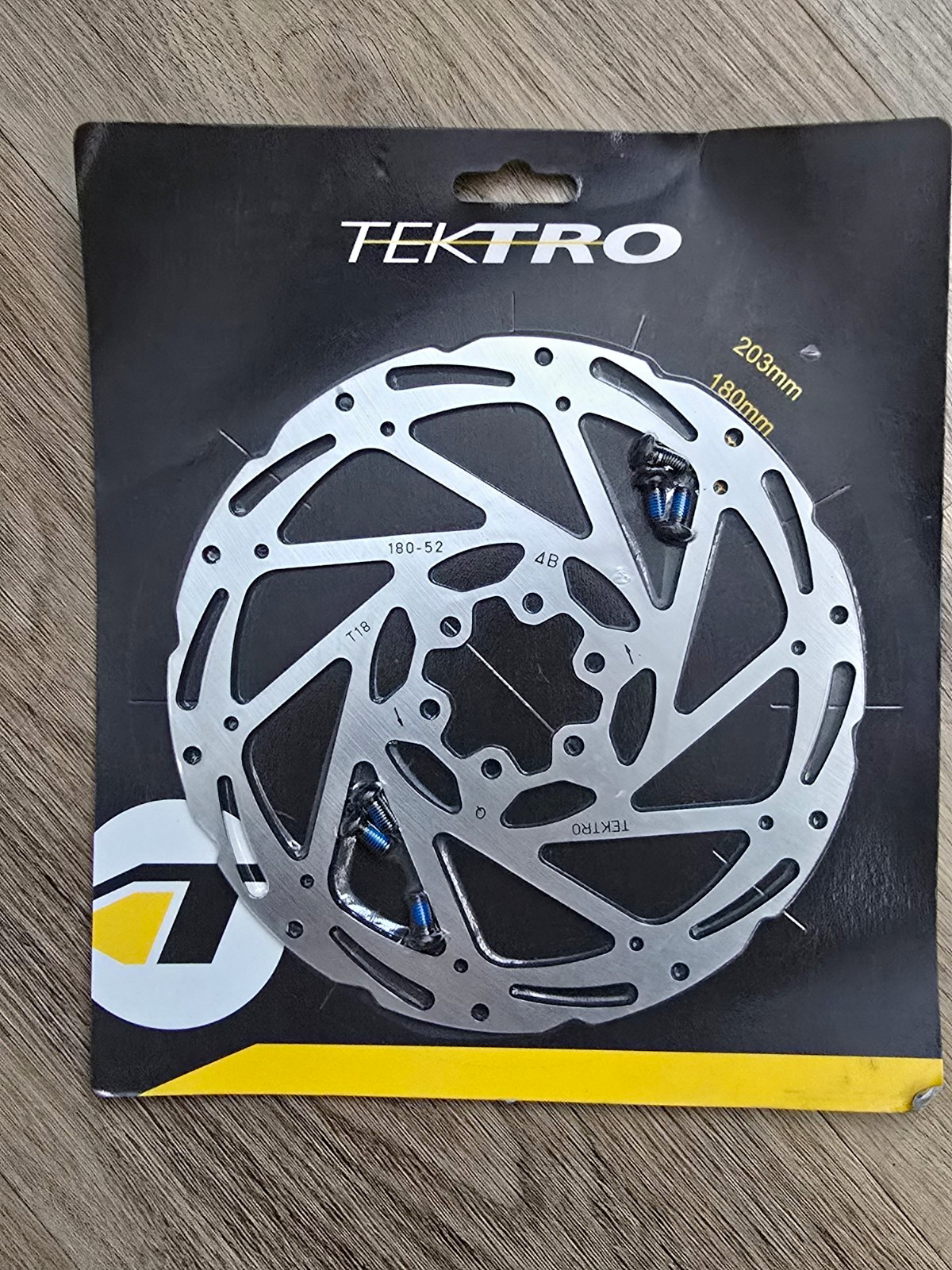 TEKTRO TR180-52 180mm 6-Bolt Disc Brake Rotor 1.8mm w/ Bolts for Bike or E-Bike