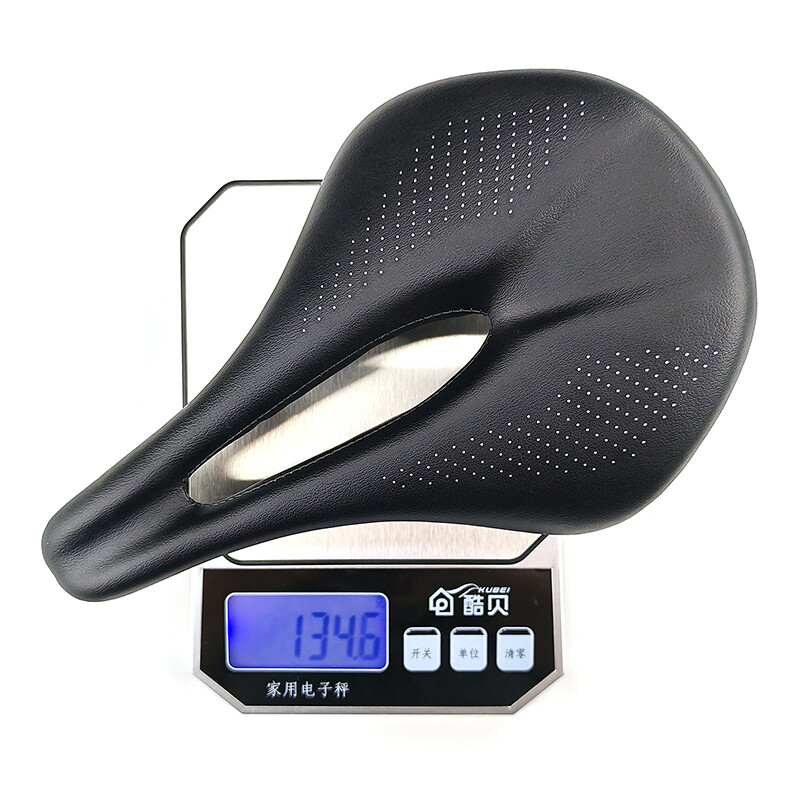 Carbon Fiber Saddle Oval Rail 7*9 Comfort Soft Leather Bike Seat 245*155mm 135g