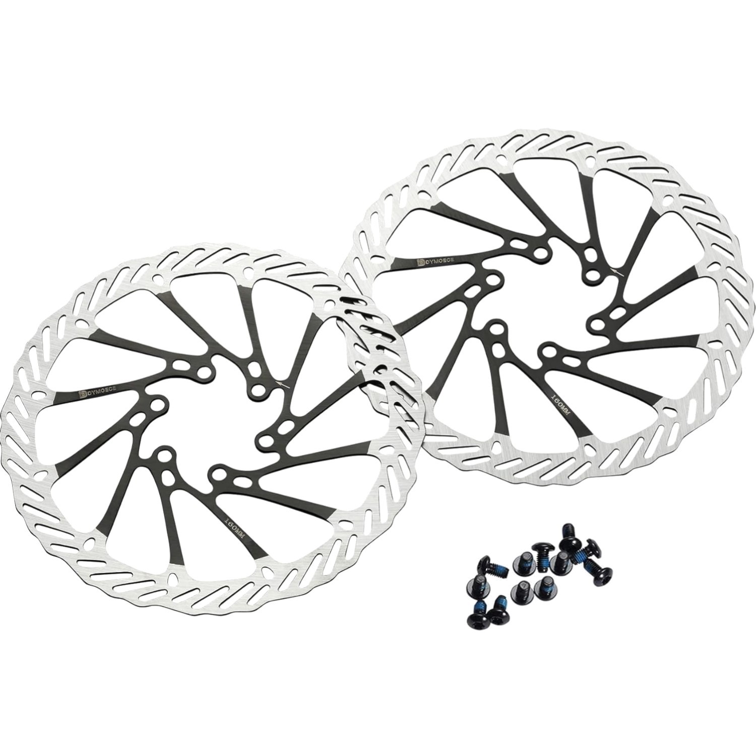 2 Pcs Bike Disc Brake Rotors 160mm Alloy Steel 12 Bolts