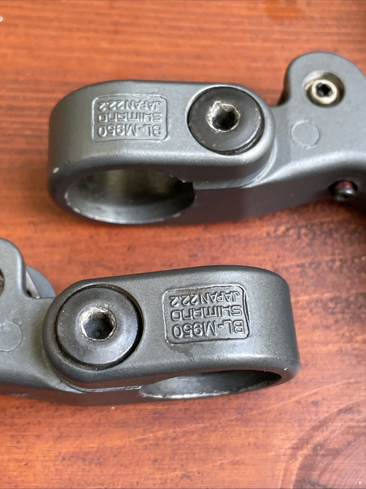 Vintage SHIMANO XTR BL-M950 MTB V-Brake Lever PAIR 22mm 2 Finger VGC Gray JAPAN!