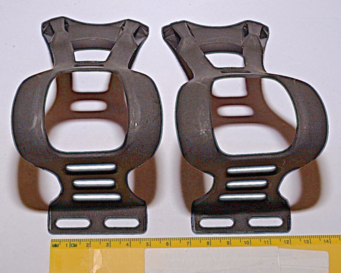 Bike-Street MT-3 Road Mountain Bicycle Pedal TOE CLIPS, Plastic, & 7cm Toe Depth