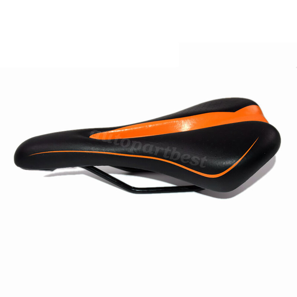 MTB Bicycle Saddle Soft Hollow Comfort Orange Black Road Bike Seat Cushion Pad