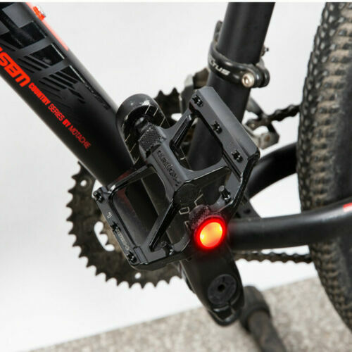 PROMEND LED Warn Light Bicycle Pedals Widen Road MTB Bike Pedals DU Bearing 9/16