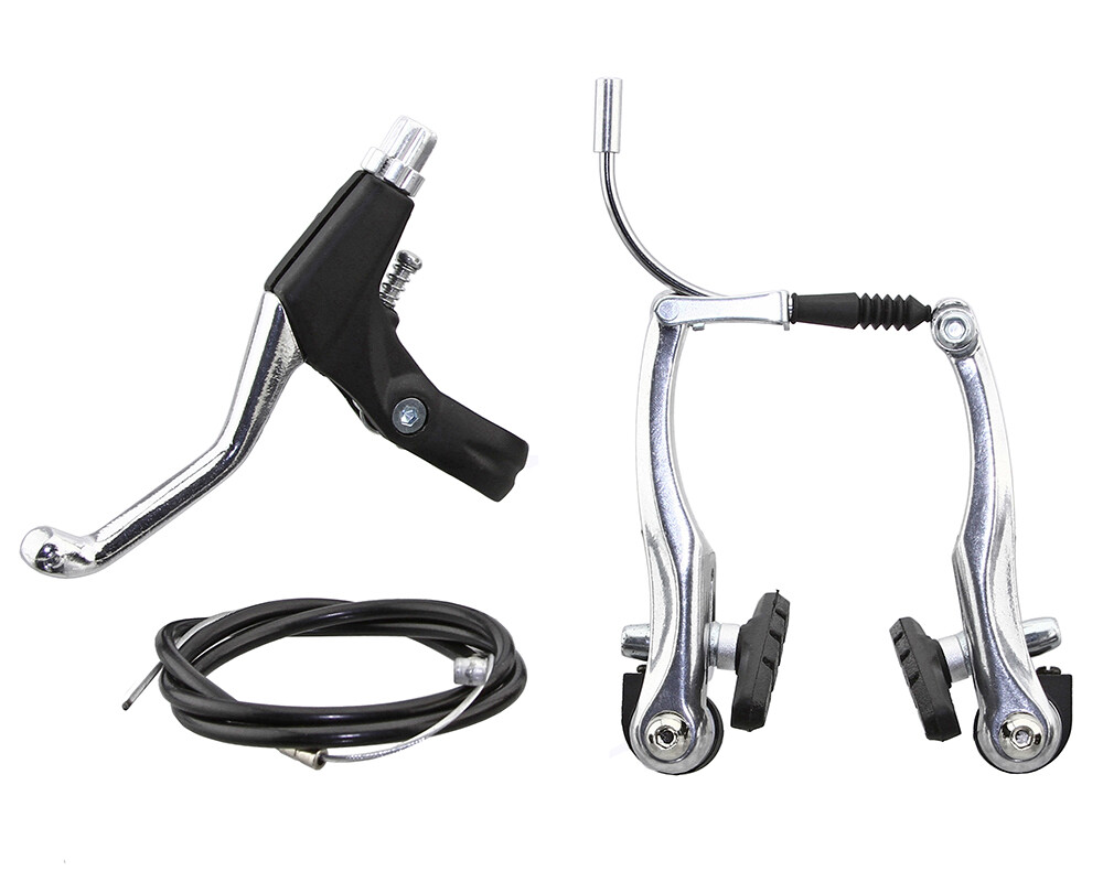 ALTALINE ALLOY FRONT OR REAR 110MM LONG V-BRAKE W/LEVER 408 CHROME.