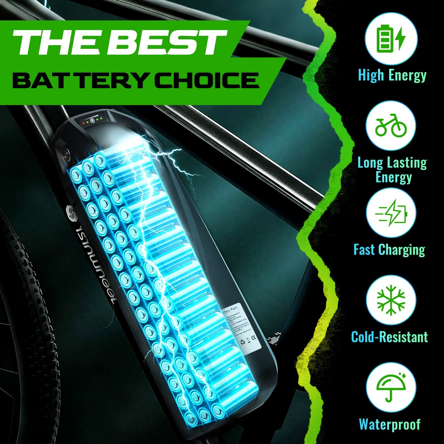 48V Hailong Lithium Ebike Battery 48V 13Ah Electric Bike Battery For 200-1400W