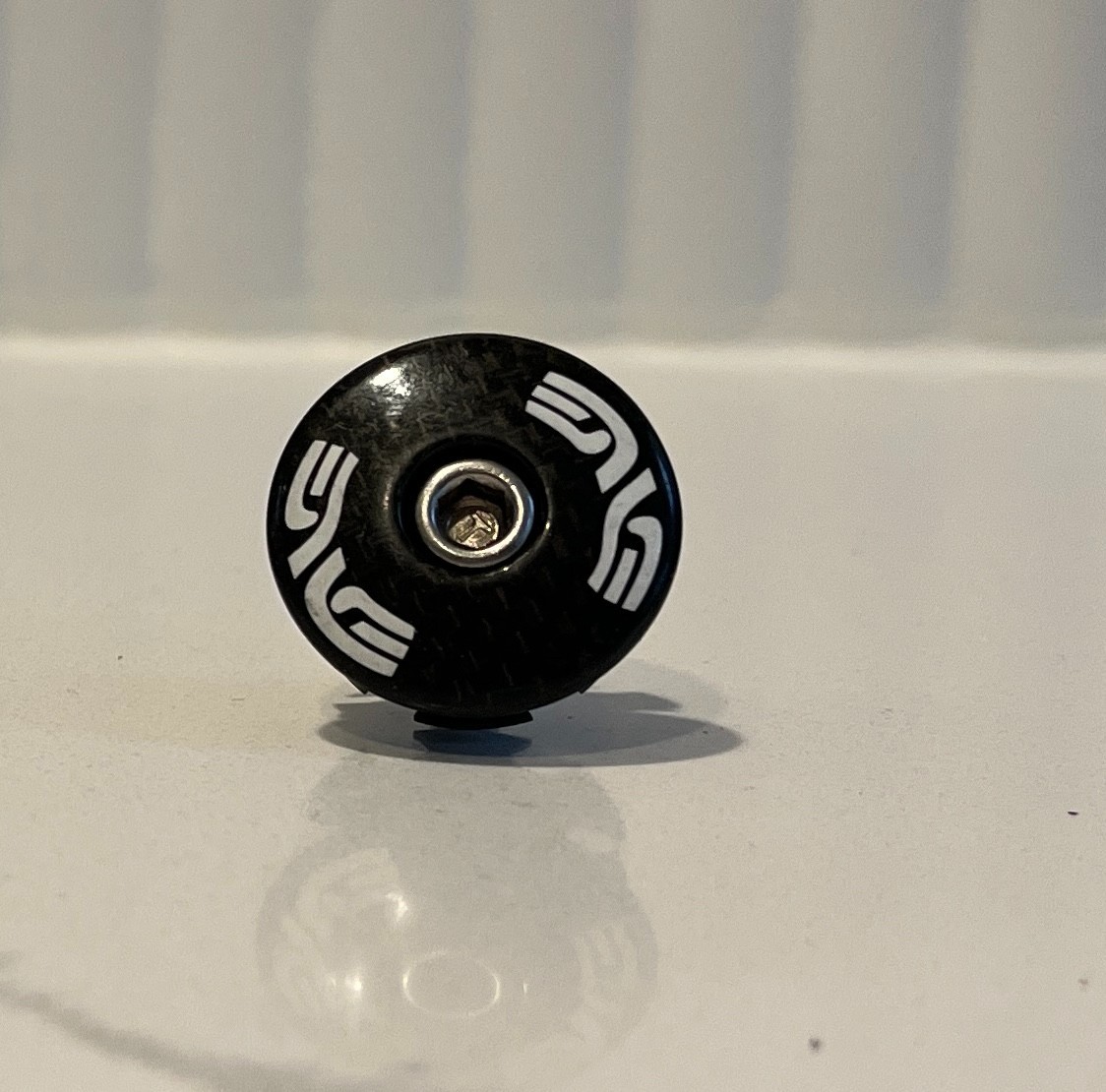 Original Enve Composites Carbon Top Cap Gloss Carbon Weave White Logo NEW