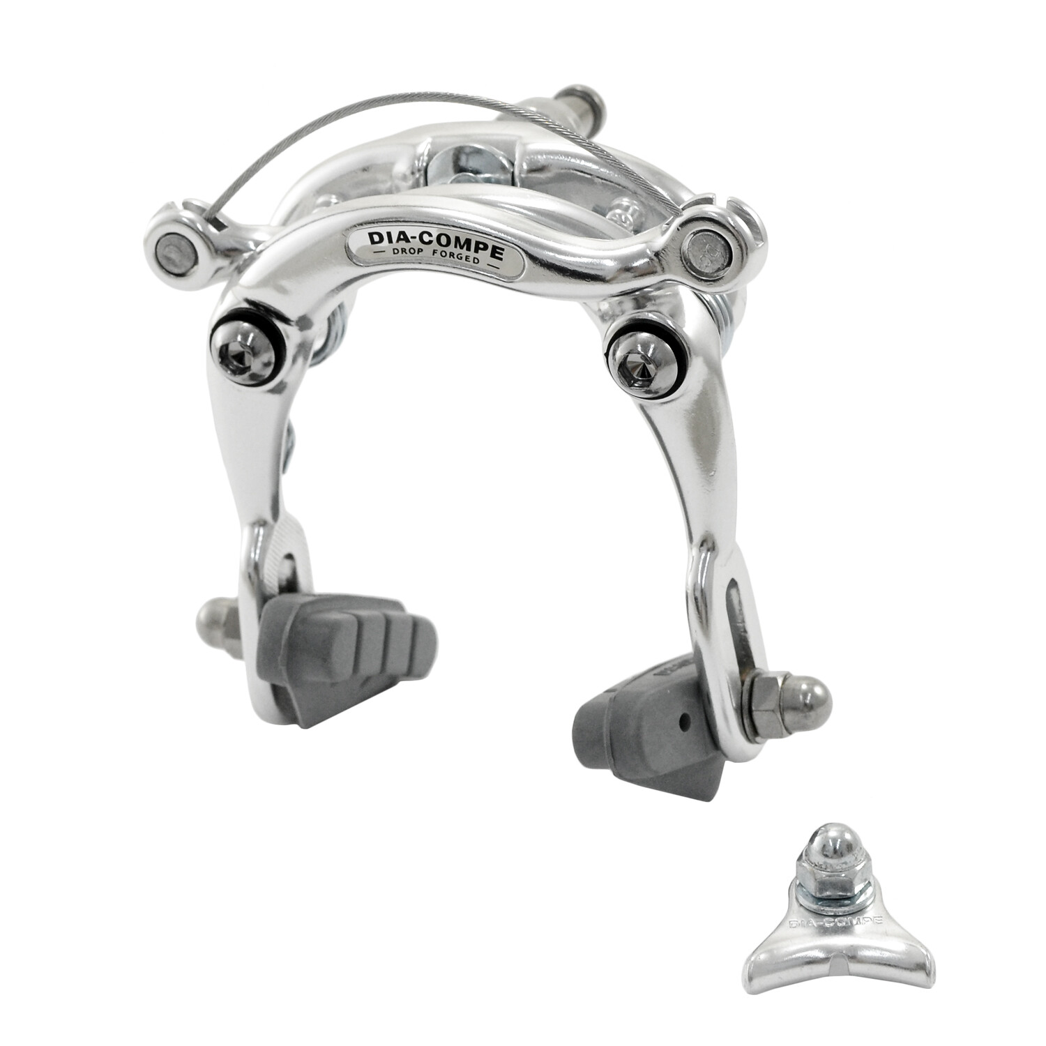 DIA-COMPE DC750 Center Pull Caliper Brake Set (Front+Rear) , Silver