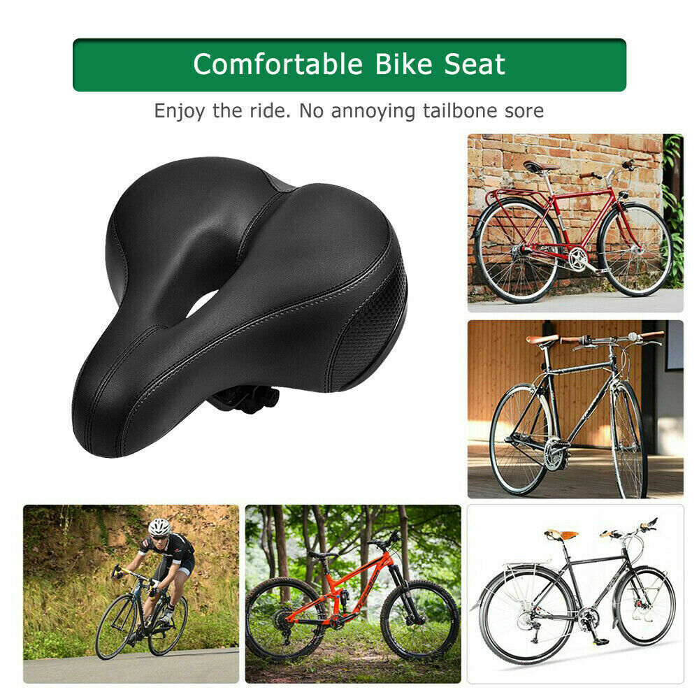 Comfort Wide Big Bum Bike Bicycle Gel Cushion Extra Sporty Soft Pad Saddle Seat