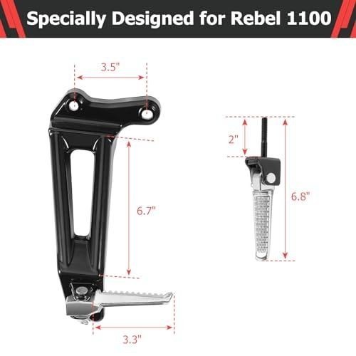 Motorcycle Passenger Foot Pegs, Alloy-Steel Footrests Pedal Footpeg Replacement